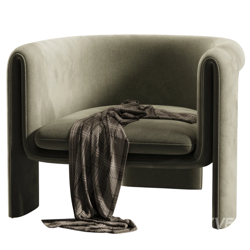 Art Deco Memory Foam Barrel Chair - Image 6