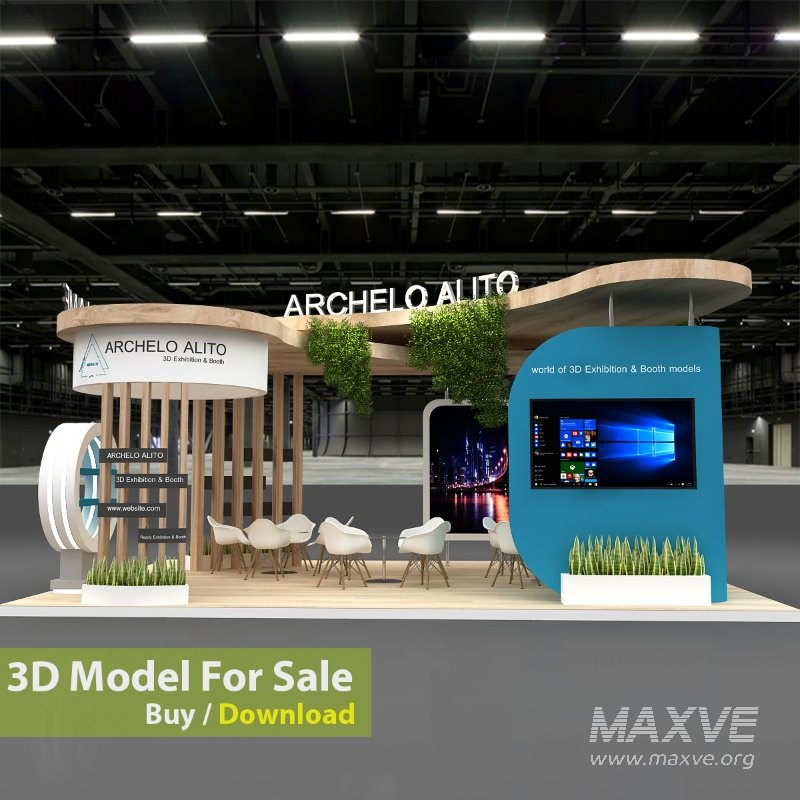 modern exhibition 3d booth - Image 1