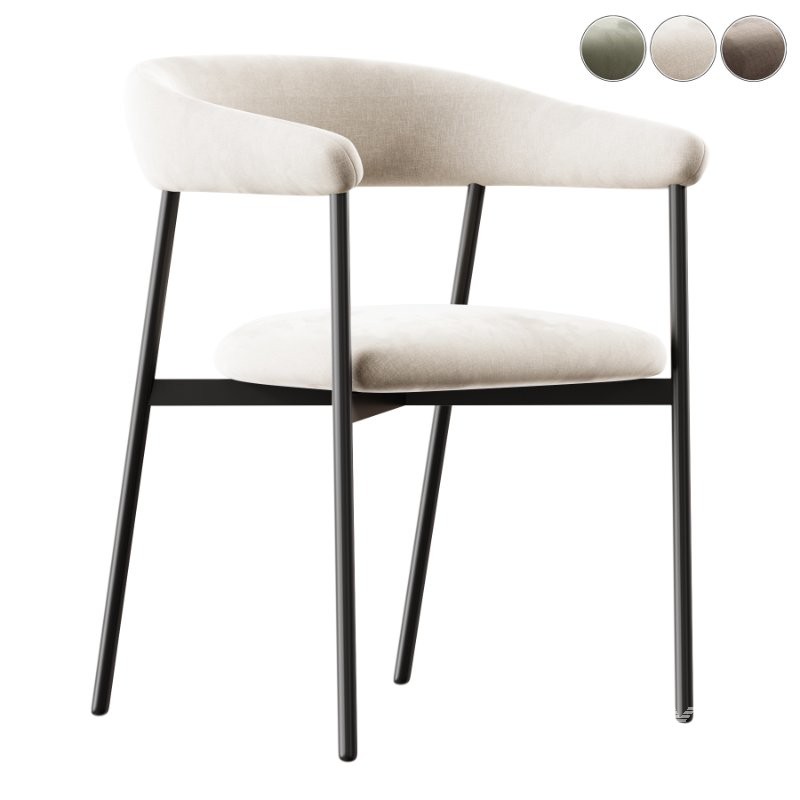Toko dining chair light gray 2 pcs - Image 3