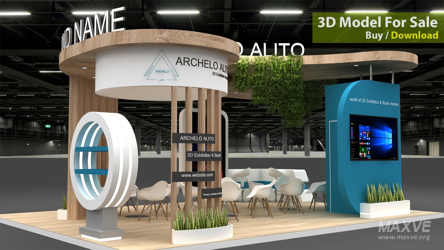 modern exhibition 3d booth - Image 8
