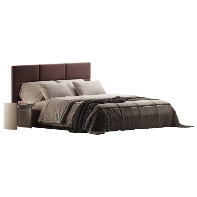 Bolsena 140×200 dark beige bed - Image 3