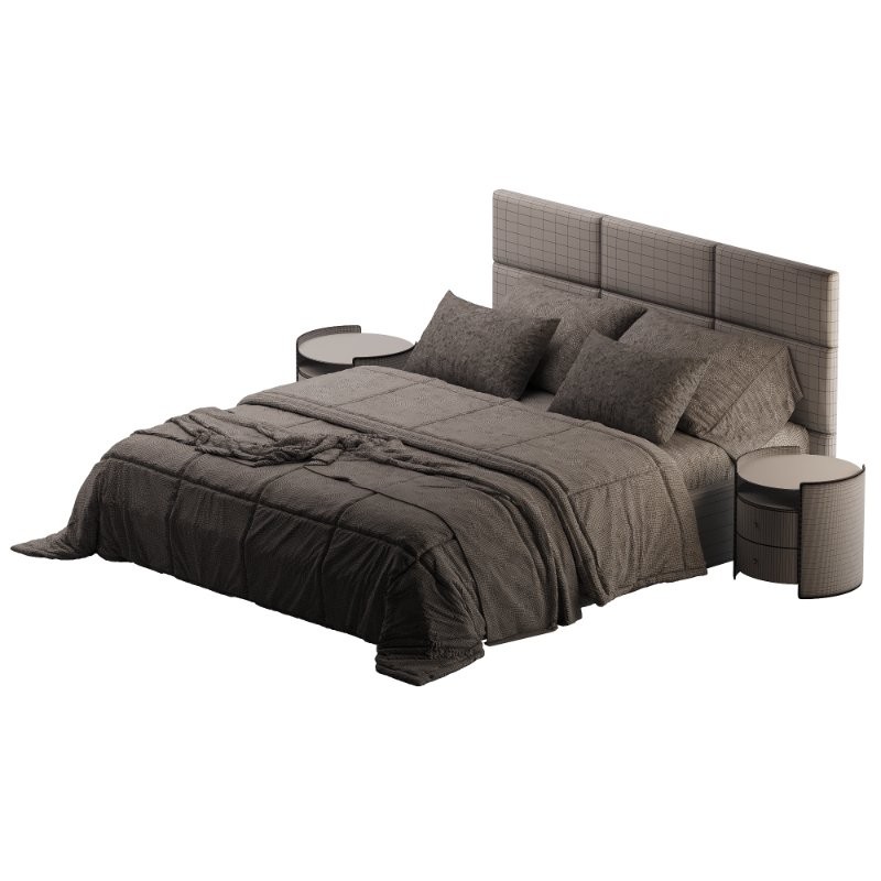Bolsena 140×200 dark beige bed - Image 5