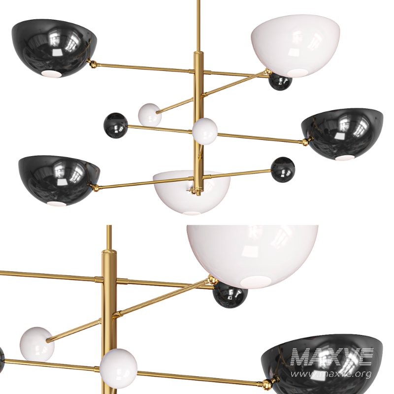 Karlson 5 Light Sputnik Modern Liner Chandelier - Image 2