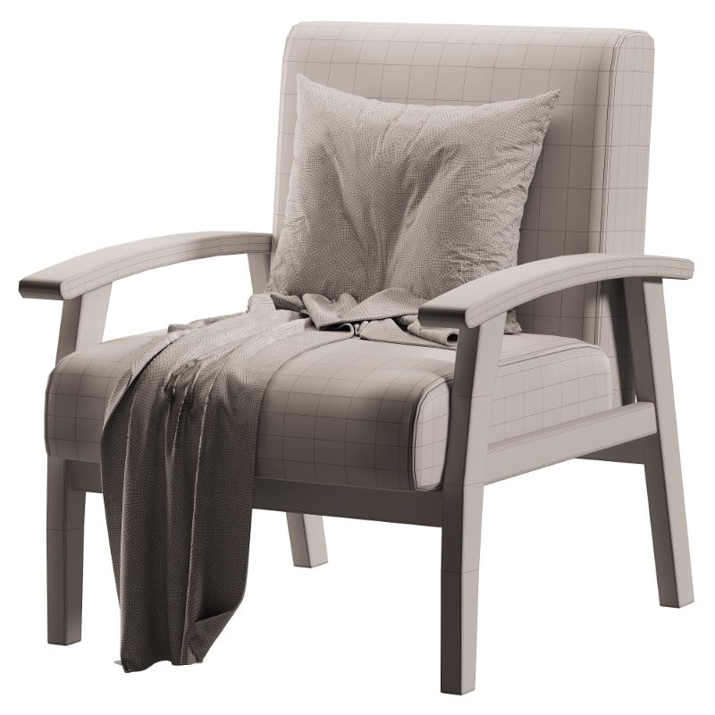 Modern Simple Style Solid Color Arm Chair - Image 7