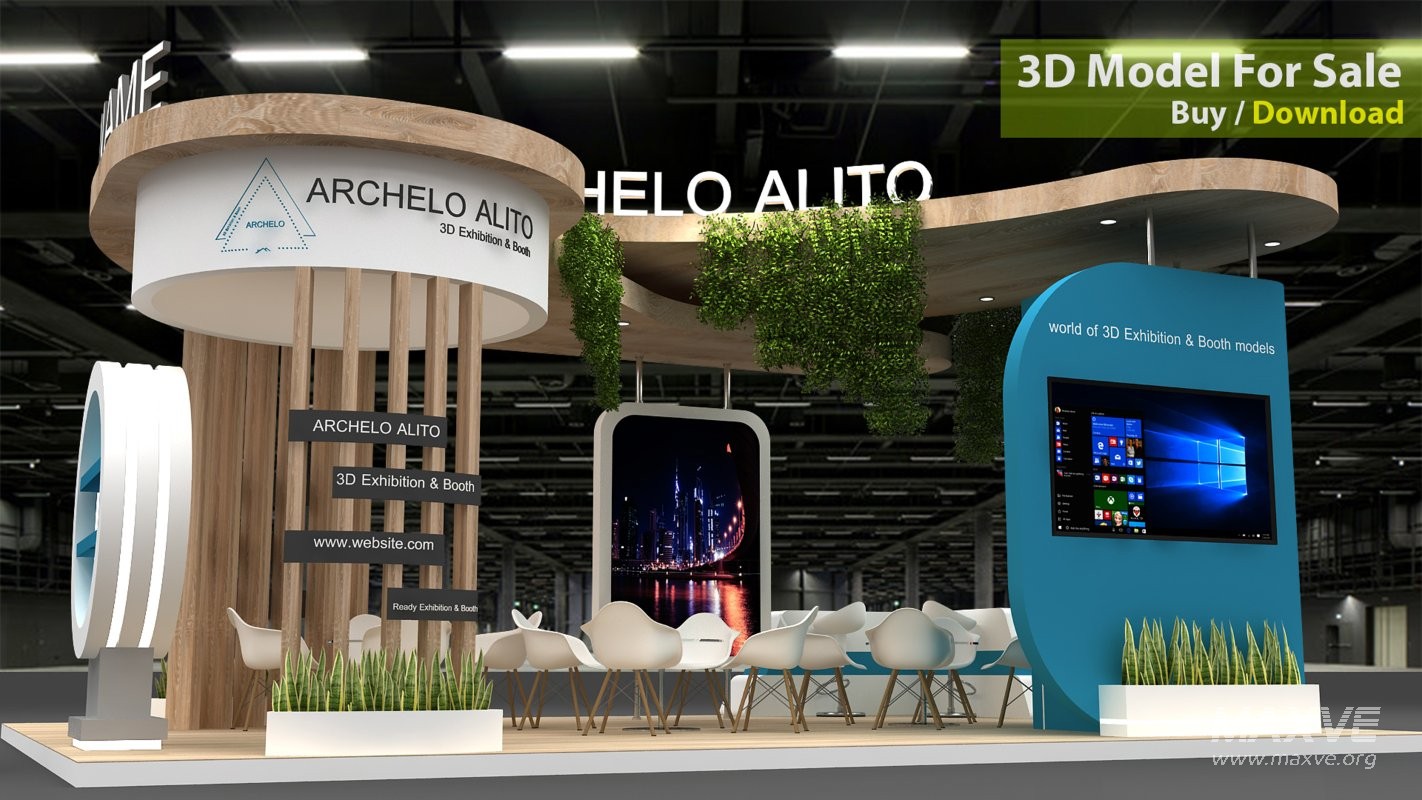 modern exhibition 3d booth - Image 5