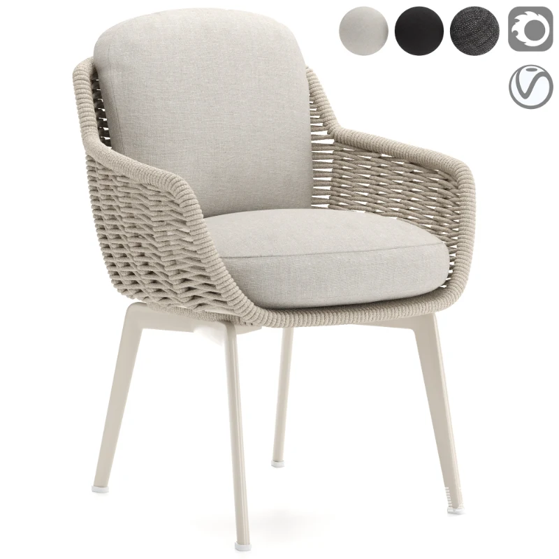 Belt Cord Outdoor Dining Chair - Image 1