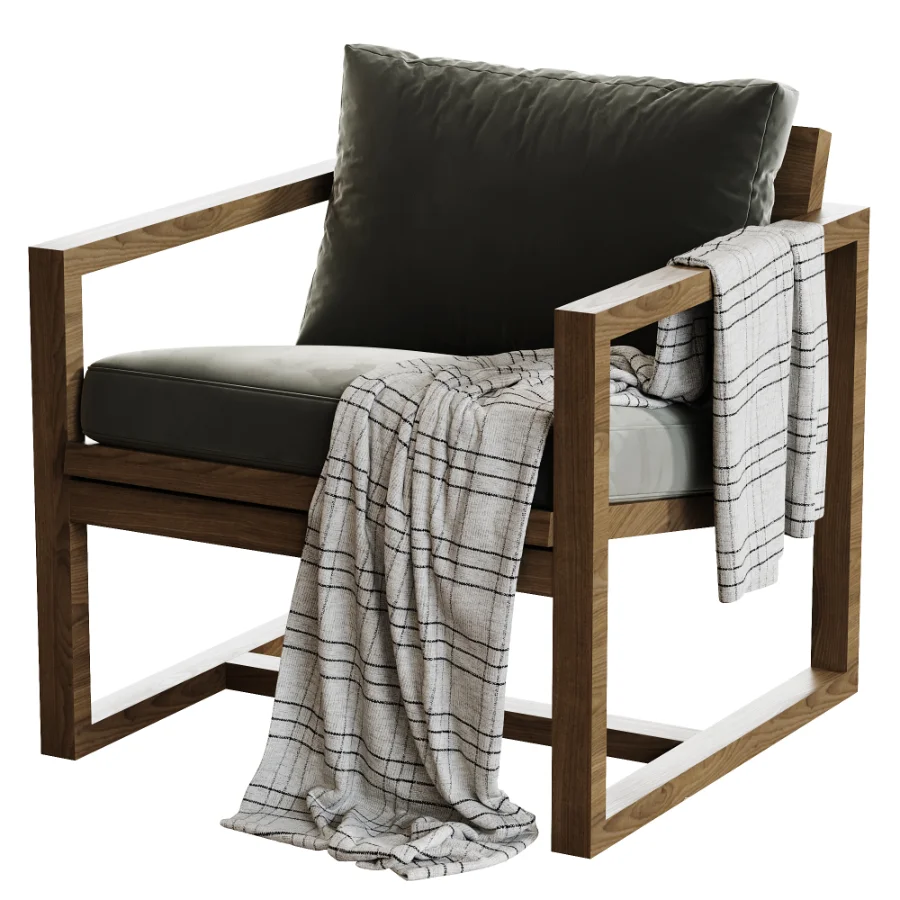 Oxford Leather Lounge Chair - Image 4