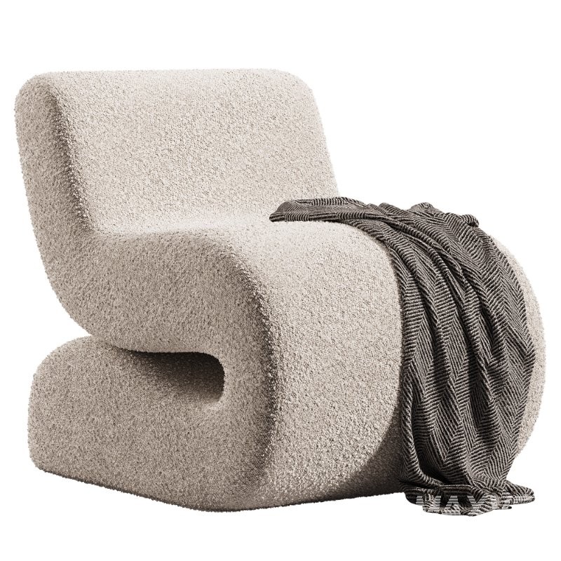 Oversized Corduroy Accent Chair - Image 1