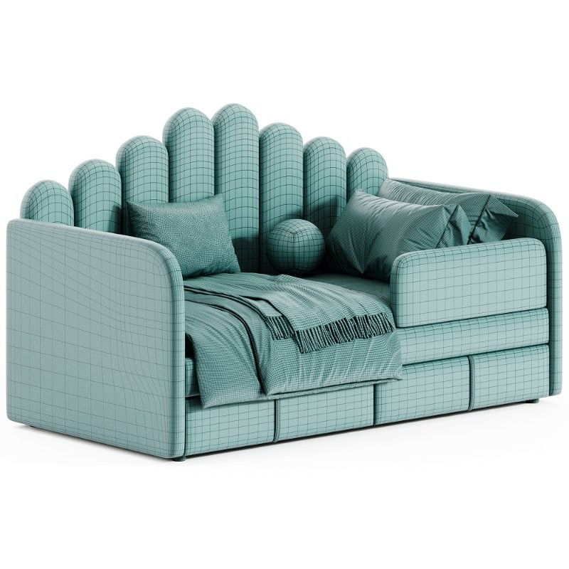 Children’s soft sofa bed Victoria - Image 6