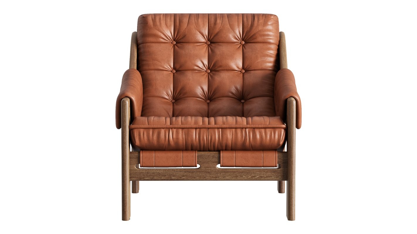 Four Hands Halston Chair with Ottoman - Image 3