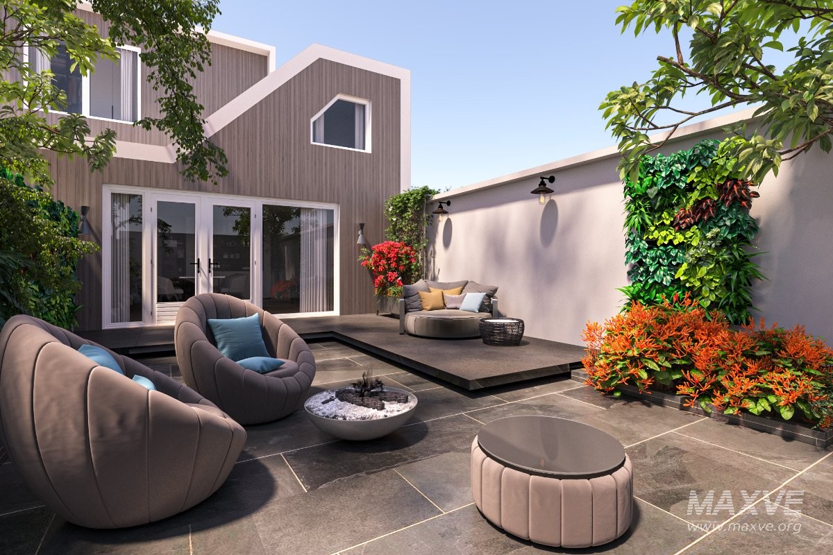 Residential Exterior Building with Garden - Image 1