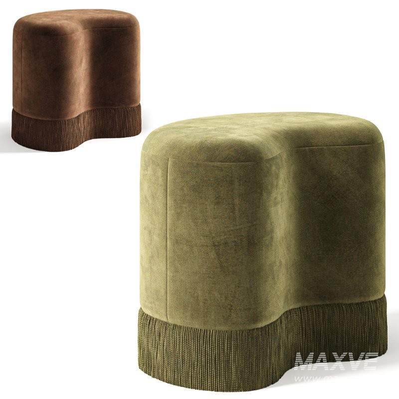 Brahm Stool,Пуф с бахромой - Image 5