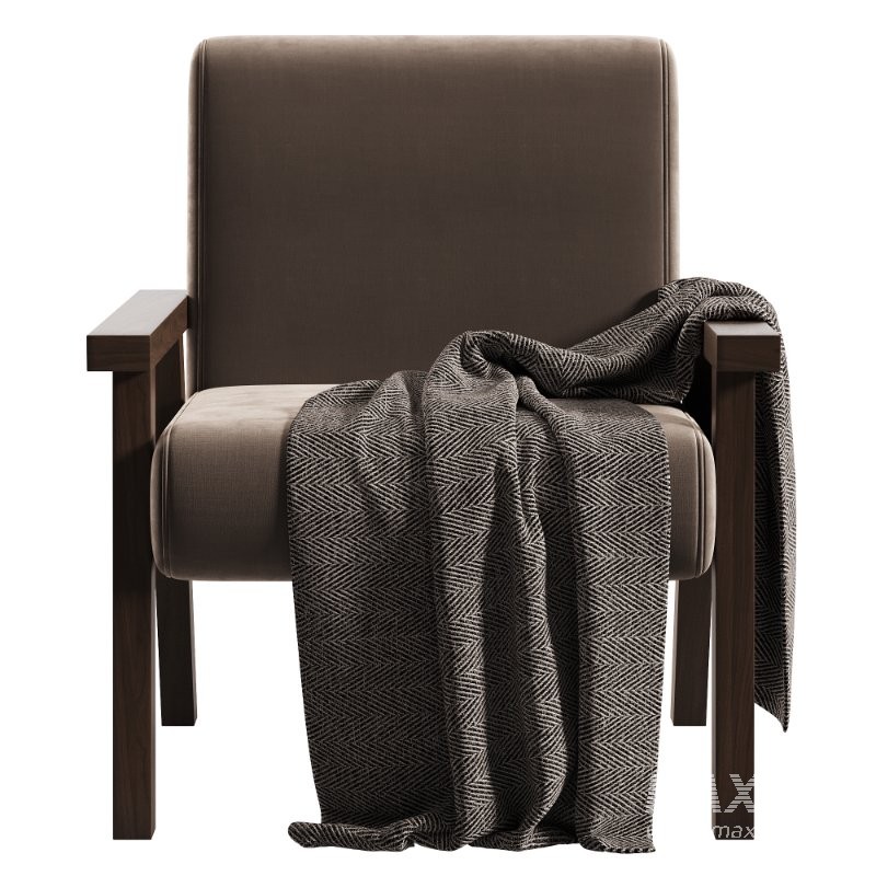 Simple Solid Color Armchair - Image 2