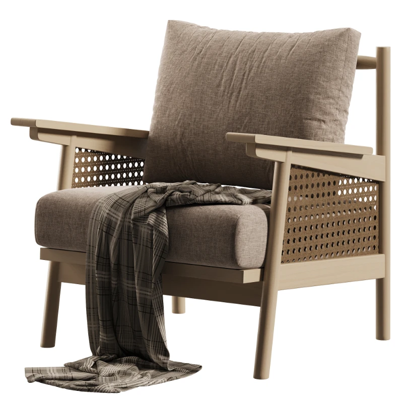 Drawing Room Use Foam Removable Cushions Arm Chair - Image 5