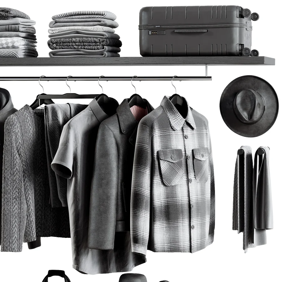 Minimal Luxury Wardrobe Display – Clothing, Shoes and Accessories 08 - Image 4