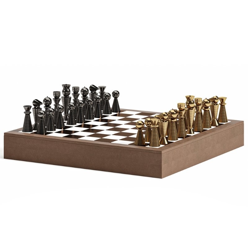 Beige Leather Chessboard - Image 5
