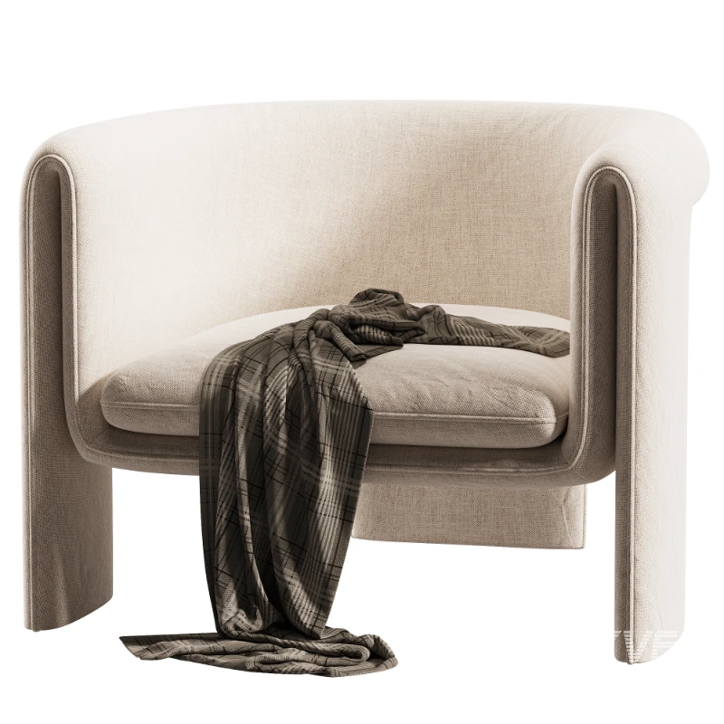 Art Deco Memory Foam Barrel Chair - Image 3