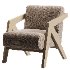 Simple Solid Color Arm Chair with Cushion Back and Light Gray - Thumbnail 3