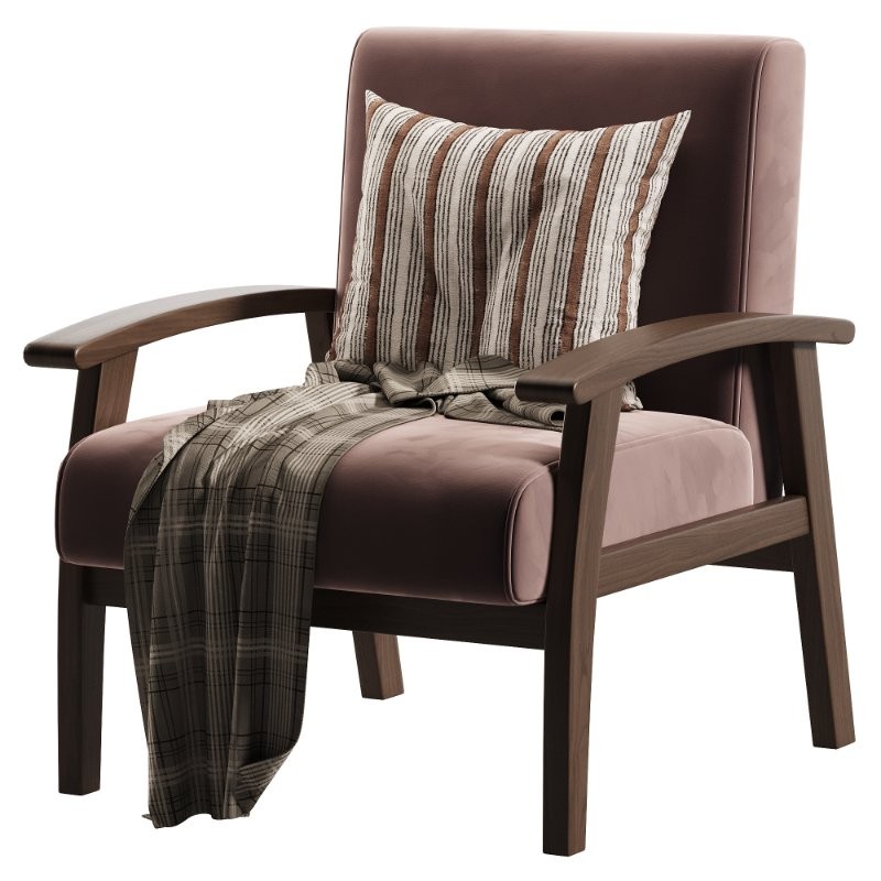 Modern Simple Style Solid Color Arm Chair - Image 4