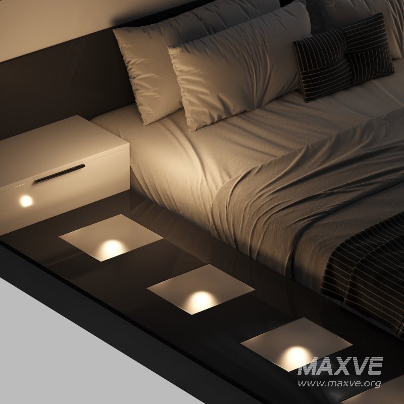 Lacquered Elegant Quality High_End Platform Bed - Image 5