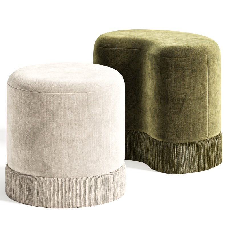 Brahm Stool,Пуф с бахромой - Image 9