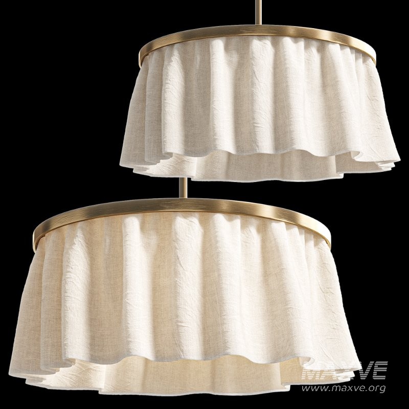 Camber Pendant Light,Fabric lampshade - Image 4