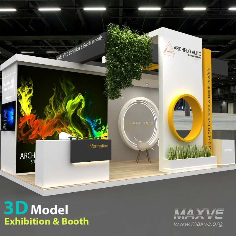 Exhibition Booth 3D Model - Image 1