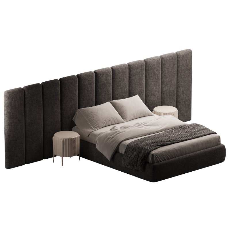 Kestrel Off White Boucle Queen Bed - Image 3