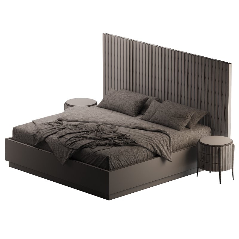 Batten White Oak King Plinth Base Bed - Image 5