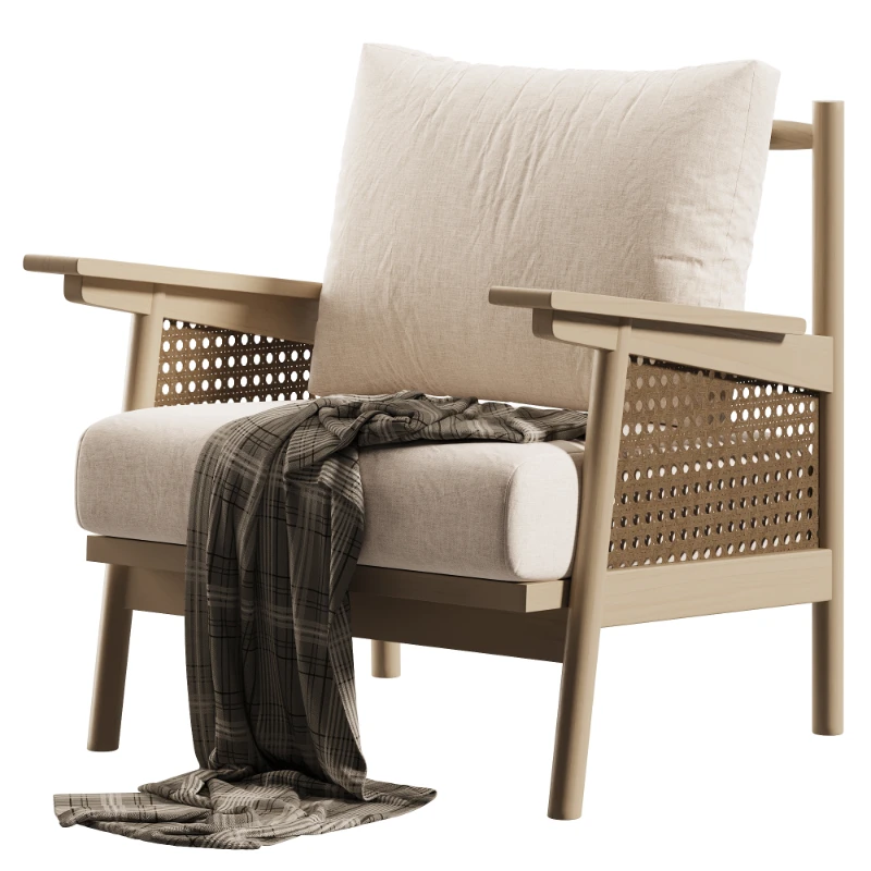 Drawing Room Use Foam Removable Cushions Arm Chair - Image 6