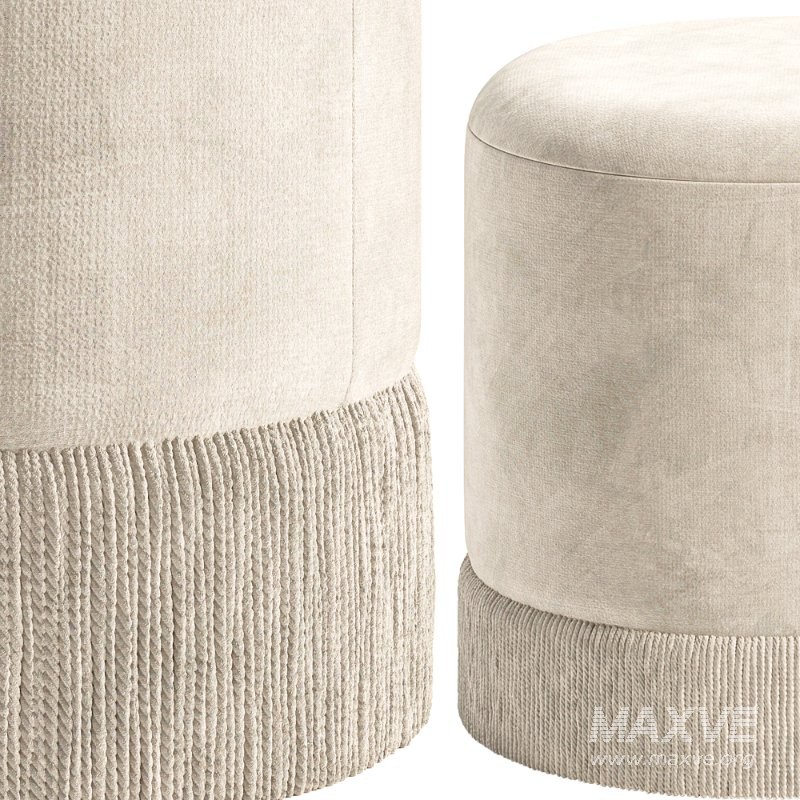 Brahm Stool,Пуф с бахромой - Image 7