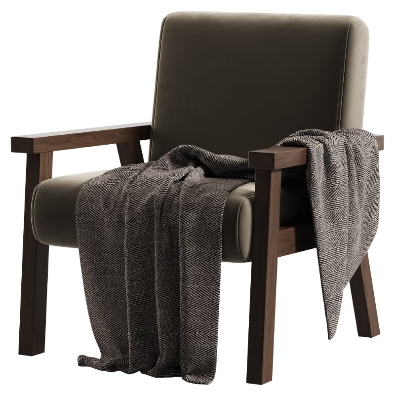 Simple Solid Color Armchair - Image 5