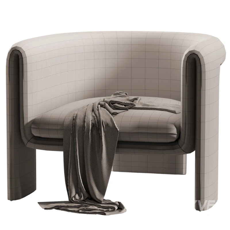 Art Deco Memory Foam Barrel Chair - Image 7