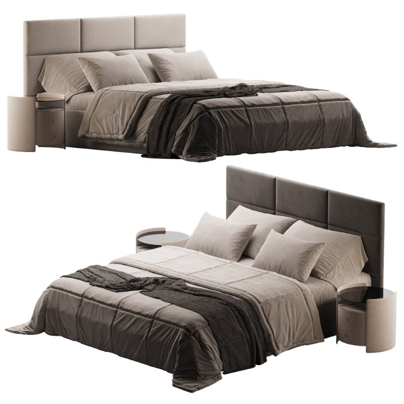 Bolsena 140×200 dark beige bed - Image 1