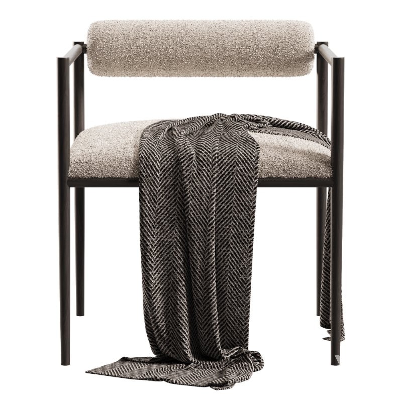 Barbana Pewter Texture Chair - Image 1