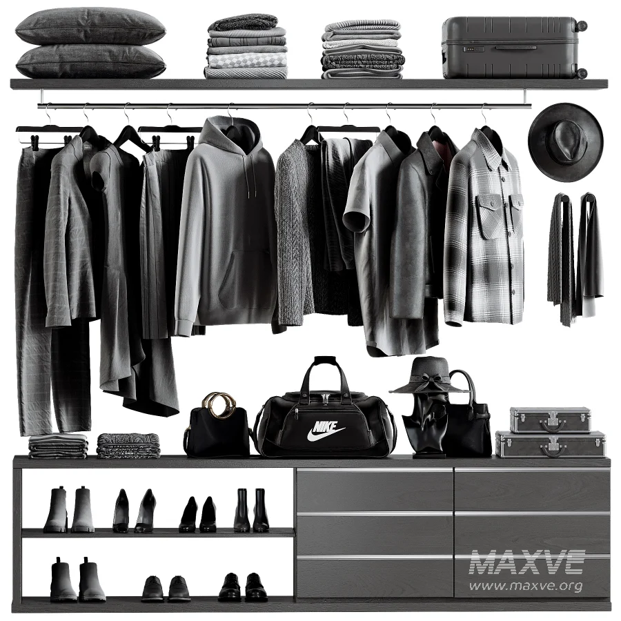 Minimal Luxury Wardrobe Display – Clothing, Shoes and Accessories 08 - Image 5