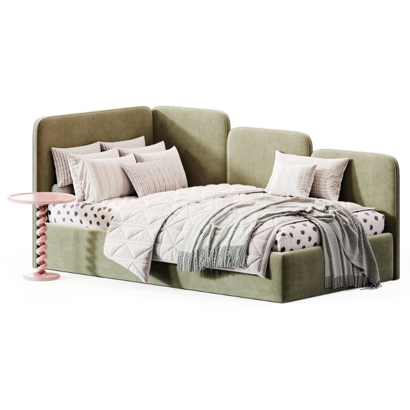 Children’s sofa bed with a soft backrest Garden - Image 1