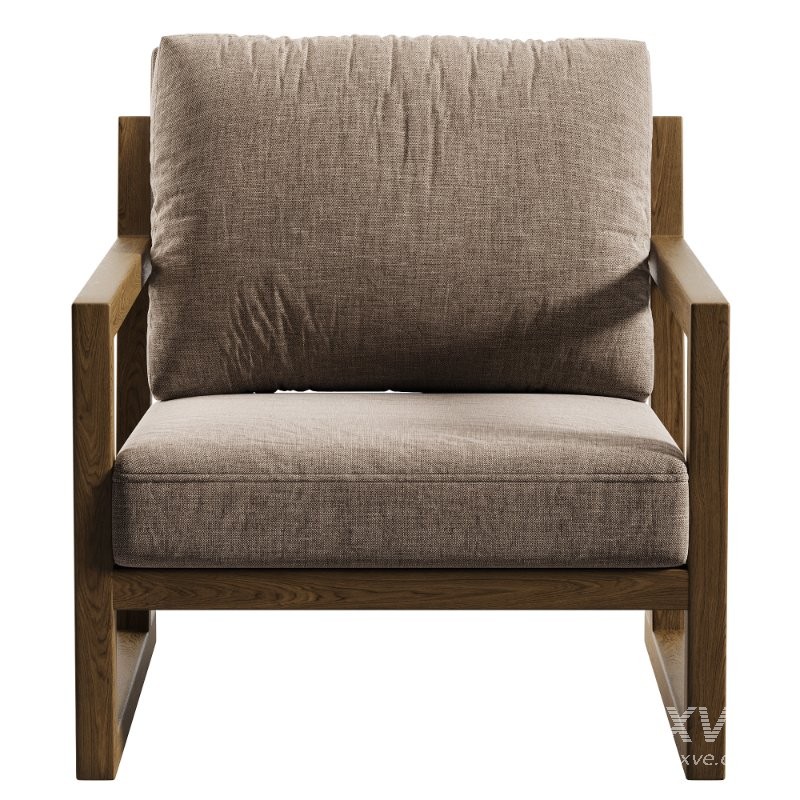 Simple Solid Color Arm Chair - Image 2