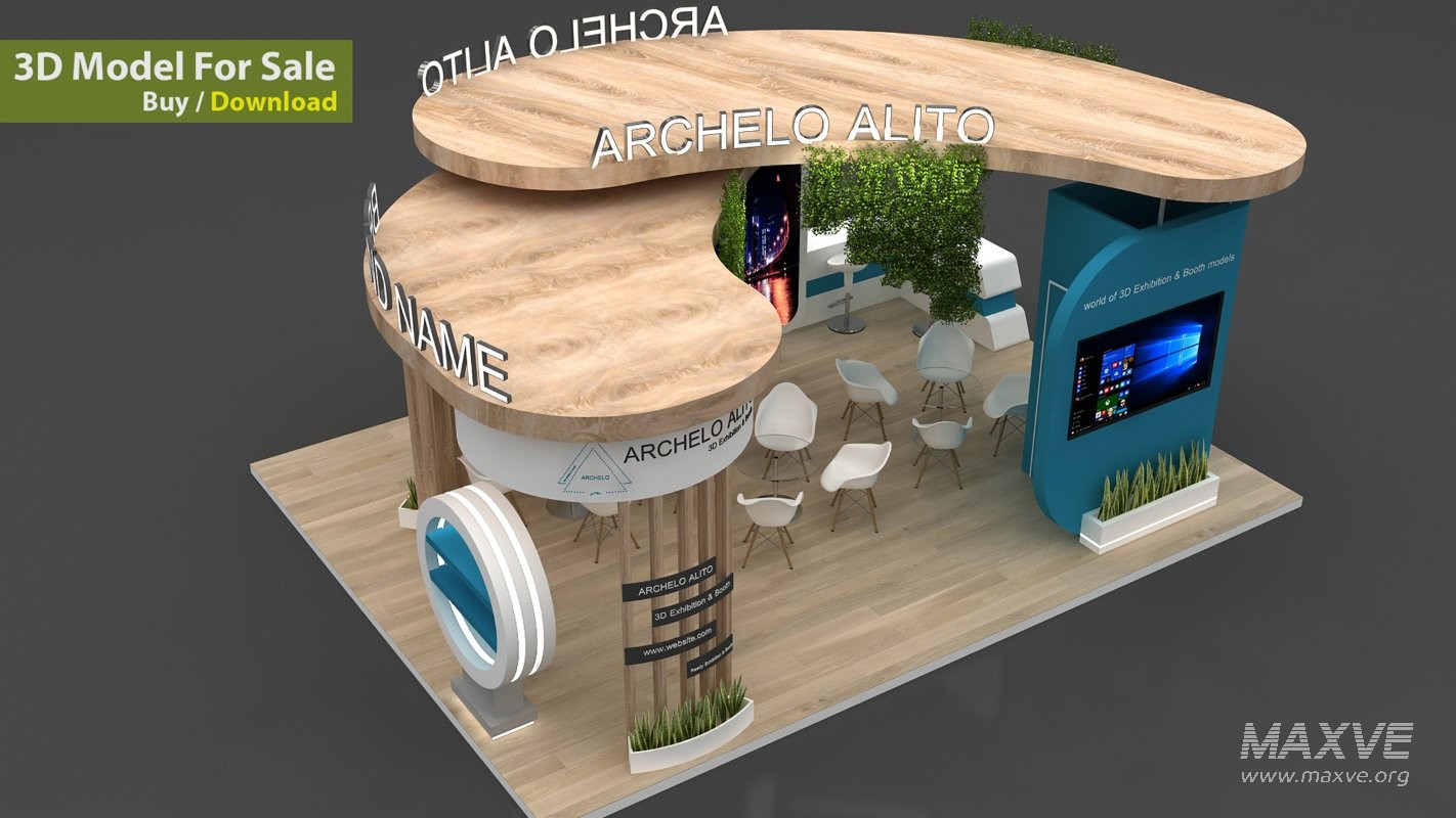 modern exhibition 3d booth - Image 6