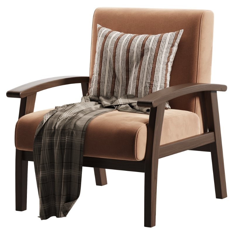 Modern Simple Style Solid Color Arm Chair - Image 6