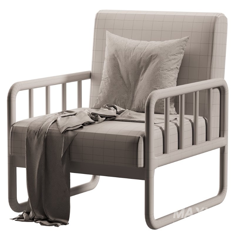 Simple Solid Color Arm Chair - Image 7