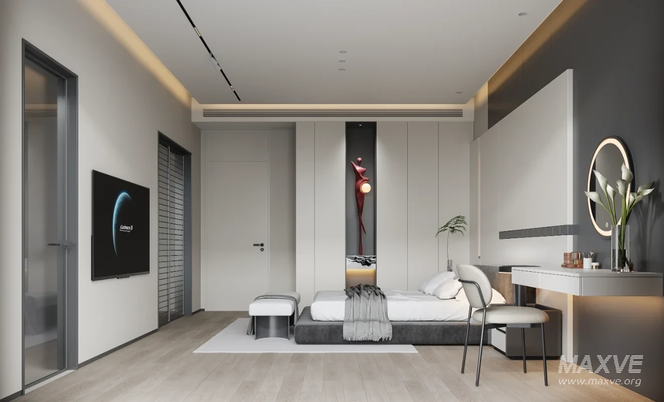 Modern bedroom and bathroom - Image 2