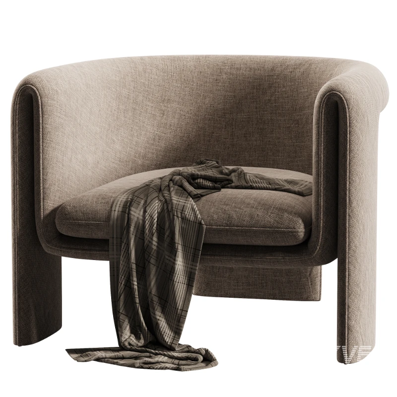 Art Deco Memory Foam Barrel Chair - Image 5