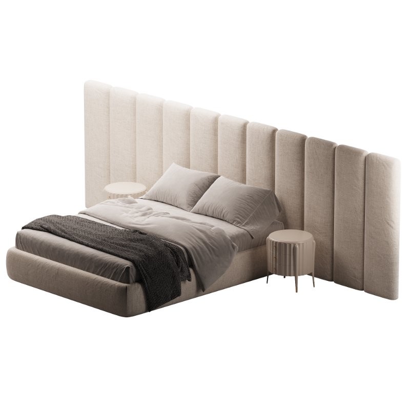 Kestrel Off White Boucle Queen Bed - Image 4