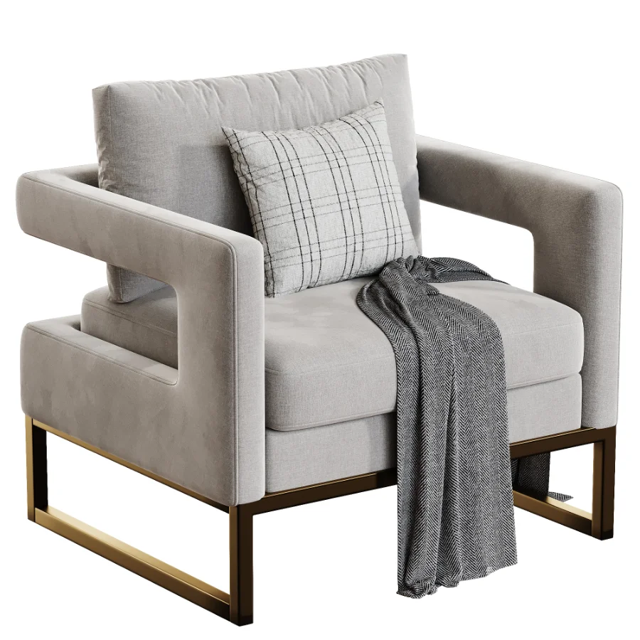 Gambit Velvet Chair - Image 1