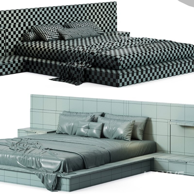 Lacquered Elegant Quality High_End Platform Bed - Image 2