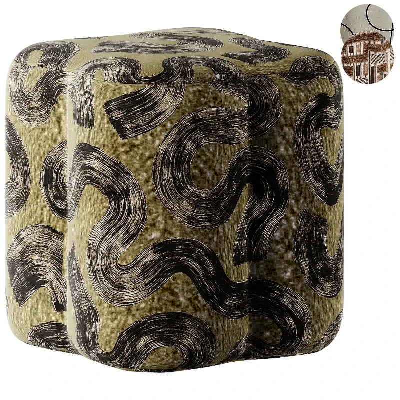 Quatrefoil 902540 Pouf - Image 1