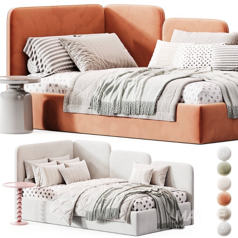 Children’s sofa bed with a soft backrest Garden - Image 6