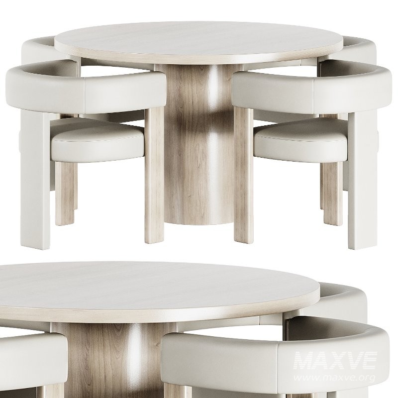 William dining chair and Round Dining Table - Image 1