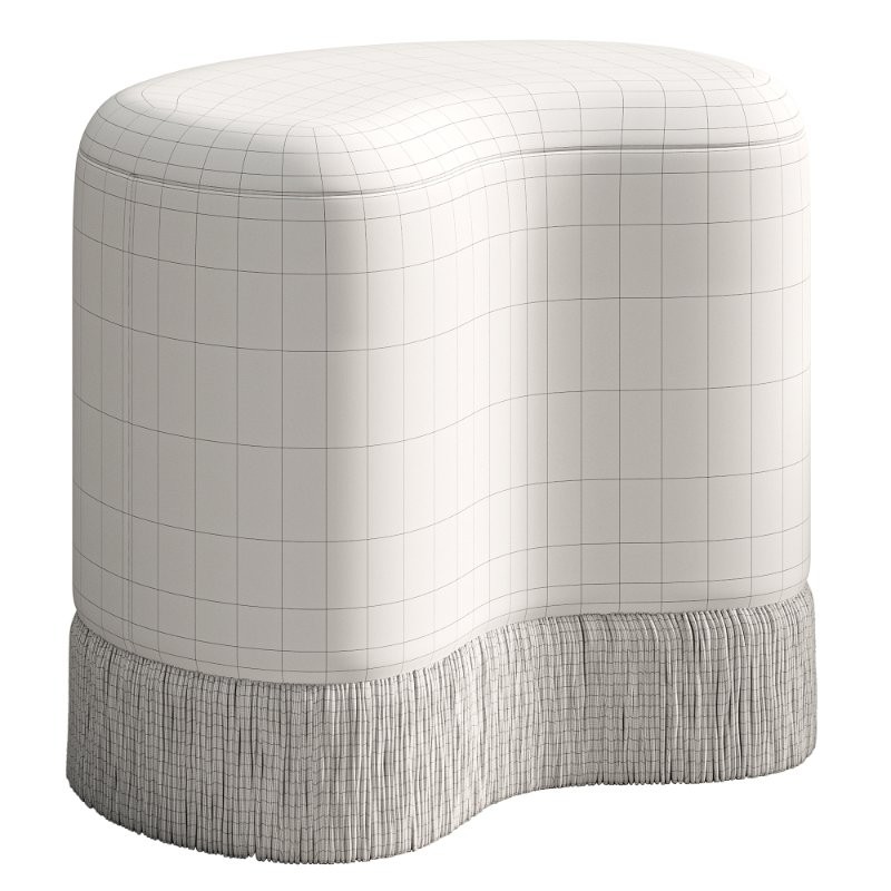 Brahm Stool,Пуф с бахромой - Image 3
